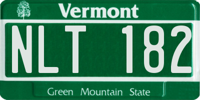 VT license plate NLT182