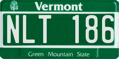 VT license plate NLT186