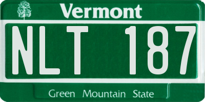 VT license plate NLT187