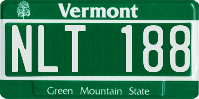 VT license plate NLT188