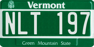 VT license plate NLT197