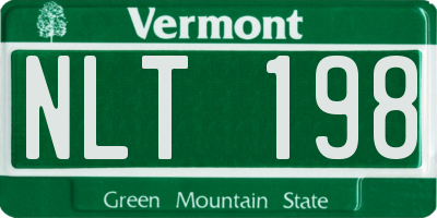 VT license plate NLT198