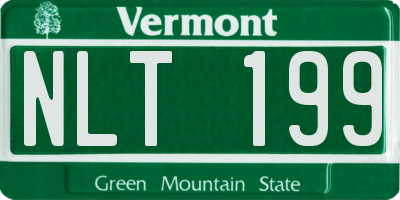 VT license plate NLT199