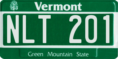 VT license plate NLT201