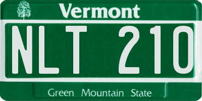VT license plate NLT210
