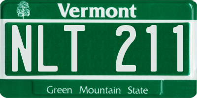 VT license plate NLT211