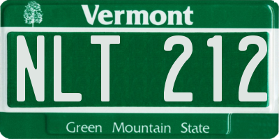 VT license plate NLT212