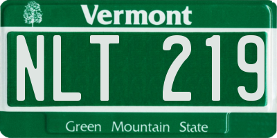 VT license plate NLT219