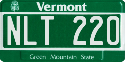 VT license plate NLT220