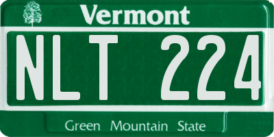 VT license plate NLT224