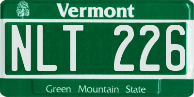 VT license plate NLT226