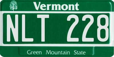 VT license plate NLT228