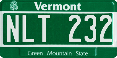 VT license plate NLT232