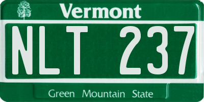 VT license plate NLT237