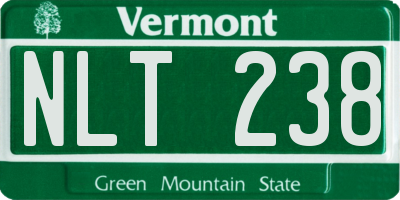 VT license plate NLT238