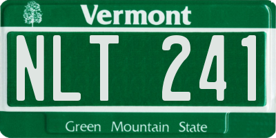 VT license plate NLT241