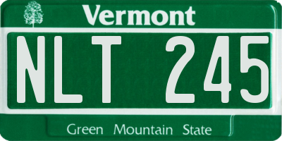 VT license plate NLT245