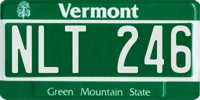 VT license plate NLT246