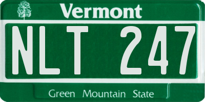 VT license plate NLT247