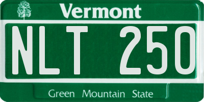 VT license plate NLT250