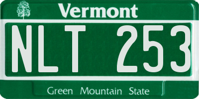 VT license plate NLT253