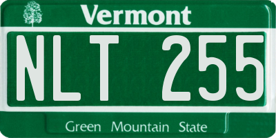 VT license plate NLT255