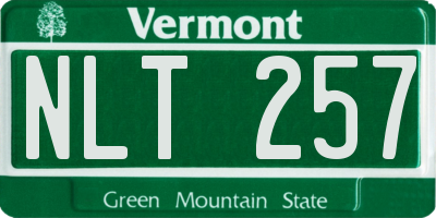 VT license plate NLT257