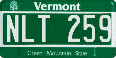 VT license plate NLT259
