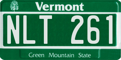 VT license plate NLT261