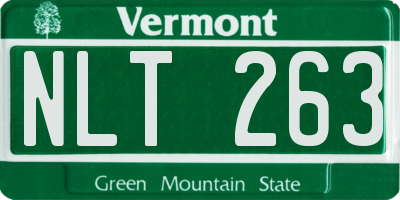 VT license plate NLT263