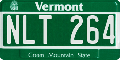 VT license plate NLT264