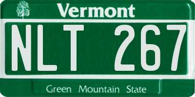 VT license plate NLT267