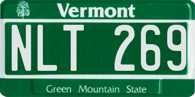 VT license plate NLT269