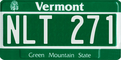 VT license plate NLT271