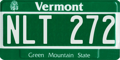 VT license plate NLT272