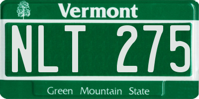 VT license plate NLT275