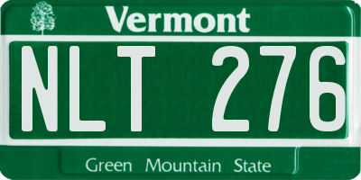 VT license plate NLT276