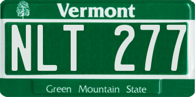 VT license plate NLT277