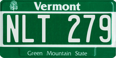 VT license plate NLT279