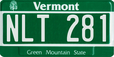VT license plate NLT281