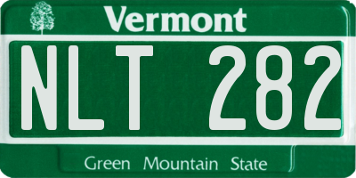 VT license plate NLT282
