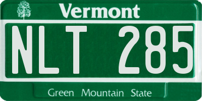 VT license plate NLT285
