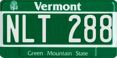 VT license plate NLT288