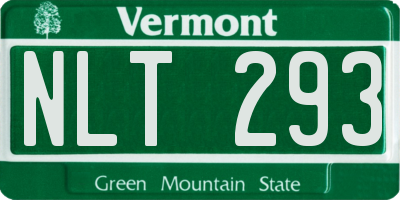 VT license plate NLT293