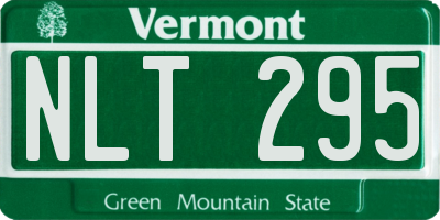 VT license plate NLT295