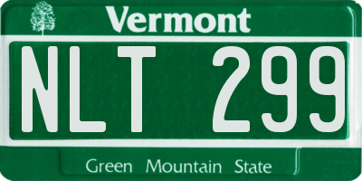 VT license plate NLT299
