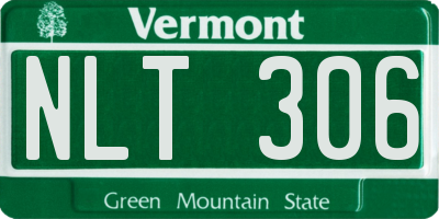 VT license plate NLT306