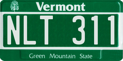 VT license plate NLT311