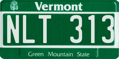 VT license plate NLT313