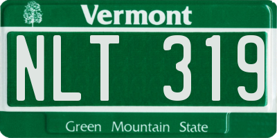 VT license plate NLT319